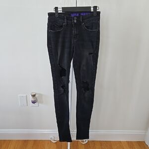 Women's Black Distressed Jeans